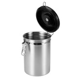 Stainless Steel Sealed Tank MoistureProof Coffee Bean Tea Storage Pot with Air Evacuation V1294-YM0901-3118200183912