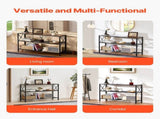 Narrow Console Sofa 106 cm Behind Couch 3-Tier Long Entryway Table and Skinny Hallway V952-BSXGZDCK39418RBBZV0