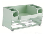 Makeup Organizer for Vanity with 2 Drawers Cosmetic Display Case with Brush Holders for Bathroom V1294-YM0901-3117250215811