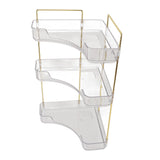 3 Tier Makeup Shelf Organizer Easy Access Aesthetic Corner Bathroom Countertop Organizer for V1294-YM0710-3112230081611