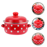 HOOWIFFY Red Enamel Pot - Daily Use Cookware for Kitchen, Versatile and Easy to Clean V1189-WXFWAL-20260326-02699