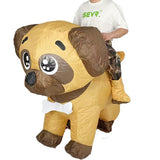 Happy Dog Cartoon Costumes Air Model Inflatable Costume Funny Dress Up Props Halloween Party Clothes V1263-JX-7953
