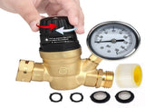 3/4In Water Pressure Regulator with Pressure Gauge For Camper Garden Hose Traile V1189-LWWAL-20260327-04009