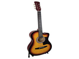Karrera 38in Pro Cutaway Acoustic Guitar with Carry Bag - Sun Burst CC38-PRO-3TS