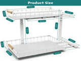 CARLA HOME Set 2 pcs - 2-Tier Kitchen Under Sink Organiser Storage with Height Adjustable, Unique LSB-36128