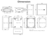NEMA Steel Enclosure ,12 x 8 x 6'' NEMA 4X Steel Electrical Box, IP66 Waterproof & Dustproof, V952-DQXJSTCFS30X20X15V0