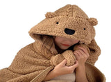Winter Throw Blanket Cloak With Hood Thick Soft Plush Warm Wearable Blanket for Children and Adults V1294-YM0626-3117220297613