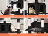 CARLA HOME 180cm Cat Tree Tower for Indoor Cats with Dual Condos, Plush Perches, Sisal Scratching V178-36383