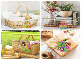 80pcs Easter wooden colored eggs, blank wooden pieces hand-made colored eggs, V1102-HECD-002