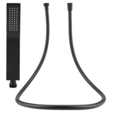 Matte Black Brass Square Handheld Shower Head Bathroom Sprayer Handshower with Hose V1294-YM0727-JY15299