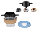 Reusable Drip Coffee Tea Holders Funnel Dripper Portable Stainless Steel Coffee FilterBlue V1294-YM0901-3118200171912
