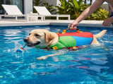 Dog Life Jacket with Rescue Handle and Chin Guard, High Buoyancy Reflective Dog Safety Vest for V1237-ZY-917-108