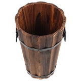 Wooden Flowerpot Planter for Indoor and Outdoor Use, Brown Wood Plant Pot for Home and Garden V1369-AZ3-W-24917