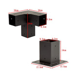 Roof Pergola Gazebo Shed Matte Black Steel Brackets DIY Kits V63-847761