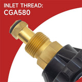 Helium Latex Balloon Filler Air Flow Inflator Regulator 0-3000 PSI with Gauge for CGA580 Tank V1370-AZ4-10179