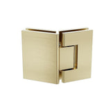 100cm Frameless Diamond Shower Screen with Gold Brackets and SS Hinges, Square Double Pull Handle V63-911221