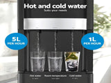 Devanti 3 Taps Water Cooler Dispenser Bottom Loading Dispenser Chiller Filter Purifier WD-602-3T-BK