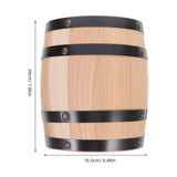 Miniature Barrel Wooden Barrel Ornament Khaki Wood 1Pack V1370-AZ4-14302