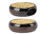 Bronze Brown Tea Light Teapot Warmer Hollow Concave Looking Ceramic Tea Tealight Coffee Heater V1294-YM0703-3118230129211