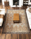 VEVOR Large Area Rug 2286 x 2896 mm Anti-Skid Floor Mat Vintage Brown Green V952-JXDDT7595FTFU6UQD001V0