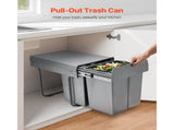Pullout Trash Can for Kitchen Cabinets, 201010L Double Sink Garbage Waste Recycling Bin, V952-CFLJTDTHSST4PX1IZV0