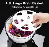 Electric Salad Spinner 4.5L, Rechargeable Large Lettuce Dryer V1263-JX-5377