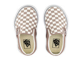Vans Classic Slip On Canvas Sneaker Shoes Chess Check - Etherea/True White V563-VN00XG8AZT-BRN-US5