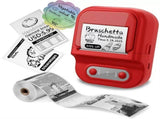Portable Inkless Thermal Label Printer with Bluetooth Connectivity, Compatible with 12-58mm Paper V1341-ZY-XY8EF32T-RED