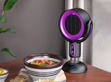 Portable Smoke Purifier Fan Removes Odors Dust Smoke for Cooking and Camping BBQ -BlackPurple V1263-JX-7633-2