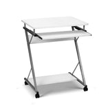 Artiss Computer Desk Keyboard Tray Shelf White 60CM MET-DESK-105-WH