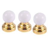 3X 112 Dolls House Miniature Globe White Ceiling LED Light Lighting Lamp with Battery V1369-AZ3-W-11837
