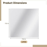 6PCS Two Way Acrylic See Through Mirror Sheet, Acrylic Mirror for DIY Infinity Tunnel Illusion, V1192-AZ-W-18523
