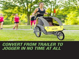 Tag-along Kids Bike Trailer Bicycle Pram Stroller Children Jogger Yellow V219-BIKTRLYELKIDACAJ