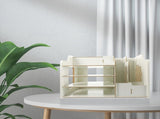 Versatile White Desk Organizer with Lockable Drawer for Pen and File Storage in Home Office V1369-AZ3-W-18159