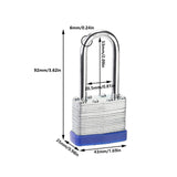 40Mm Thousand Layer Lock 2Pc 2X Dust Lock Laminated Key Lock 2 Same Key Padlocks Long 2 Pack JWDX V1189-LWWAL-20260325-02215