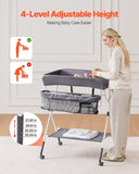 VEVOR Baby Changing Table, Foldable Diaper Change Station with Side Basket, Adjustable Height V952-ZDNBTSHSXXSD4UOQF001V0