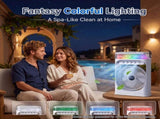 Portable Misting Camping Fan with Water Tank and LED Light, Rechargeable Battery Powered Fan for V1189-LC-AMZ-00096