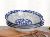 blue and white porcelain bowl, soup bowl, noodle bowl, ceramic bowl, large bowl, tableware, V1102-122-73196-CYN-6PCS