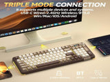 Solakaka A99PRO 3Mode RGB Mechanical Keyboard, Milk-Coffee-Brown V1300-A99PRO-MILK-COFFEE-BROWN