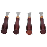 4pcs Leather Edgers Sharp Professional Trimming Working Kit with Wooden Handle for DIY Craft Leather V1294-YM0523-3111210398111