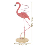 Air Plant Stand Pink Flamingo Shaped Resin And Iron For Indoor Use 1Pcs V1192-AZ-W-22359