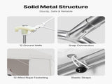 Carport Car Canopy 12x20FT Heavy Duty Car Shelter with Sidewalls Grey V952-FBSJSQCCKBS8JY3PV001V0