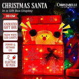 Christabelle Animated Santa Gift Box LED Christmas Tree Decoration Xmas Ornament 112_SHE100