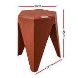 Artiss 4PC Puzzle Stool Bar Stools Stackable Red AI-PP-STOOL-T-RDX4