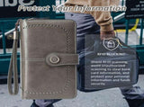 Leather Wallet Women Rfid Blocking Large Capacity, Zip Around Long Wallet - Pu Phone Clutch Purse, V1189-LWWAL-20260325-00080
