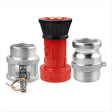 Fire Hose Nozzle,2In NPSH HeavyDuty Industrial Fire Hose Constant Flow Fog Nozzle with 2Pc 2In V1369-AZ3-W-08370