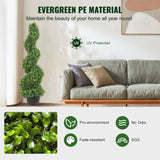 Artificial Topiaries Boxwood Trees, 7.6cm Tall Faux Topiary Plant Outdoor, All-year Green V952-HYMRGXJS36YCLY992V0
