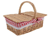 Wicker Picnic Basket with Lid Handle Removable Liner Multifunction Garden Harvest Basket for Flowers V1294-YM0901-3111250051311