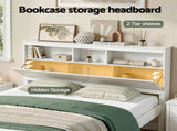 Artiss Queen Bed Frame with Storage Headboard and Footboard Wooden Bed Base White WBED-F-S1-Q-107-AB
