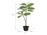 Potted Artificial Variegated Rubber Leaf Tree 118cm V637-84505RUB
